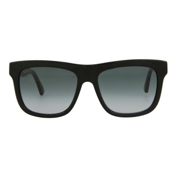 Gucci Unisex Square/Rectangle Black Black Grey Fashion Designer Eyewear - Picture 1 of 4